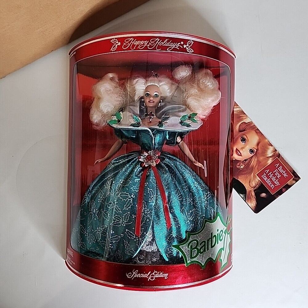 1995 Barbie Doll Special‎ Edition Happy Holidays Green Dress 14123 Christmas